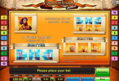 Игровой автомат Columbus DeLuxe (Колумбус Делюкс) играть бесплатно онлайн